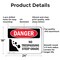 Signmission No Trespassing Steep Grade Danger Sign, Aluminum, 24in W x 18in L, 2PK OS-2PACK-DS-A-1824-L-1785 - alternate 8